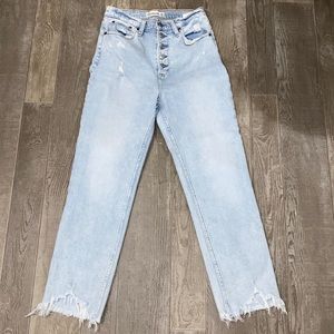 Abercrombie ultra high rise ankle straight jeans